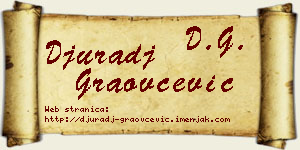 Đurađ Graovčević vizit kartica